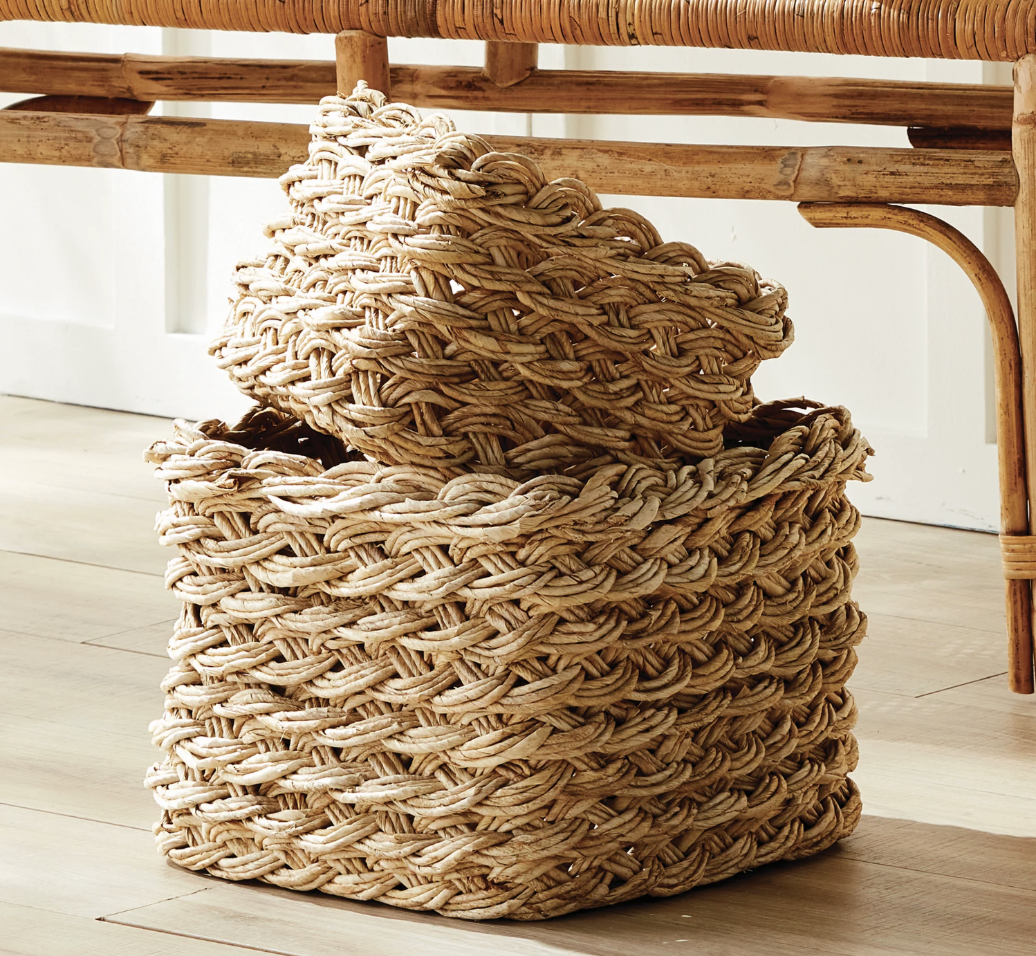 Abaca Storage Baskets view 2, Gina Lauren Interiors Curations Studio
