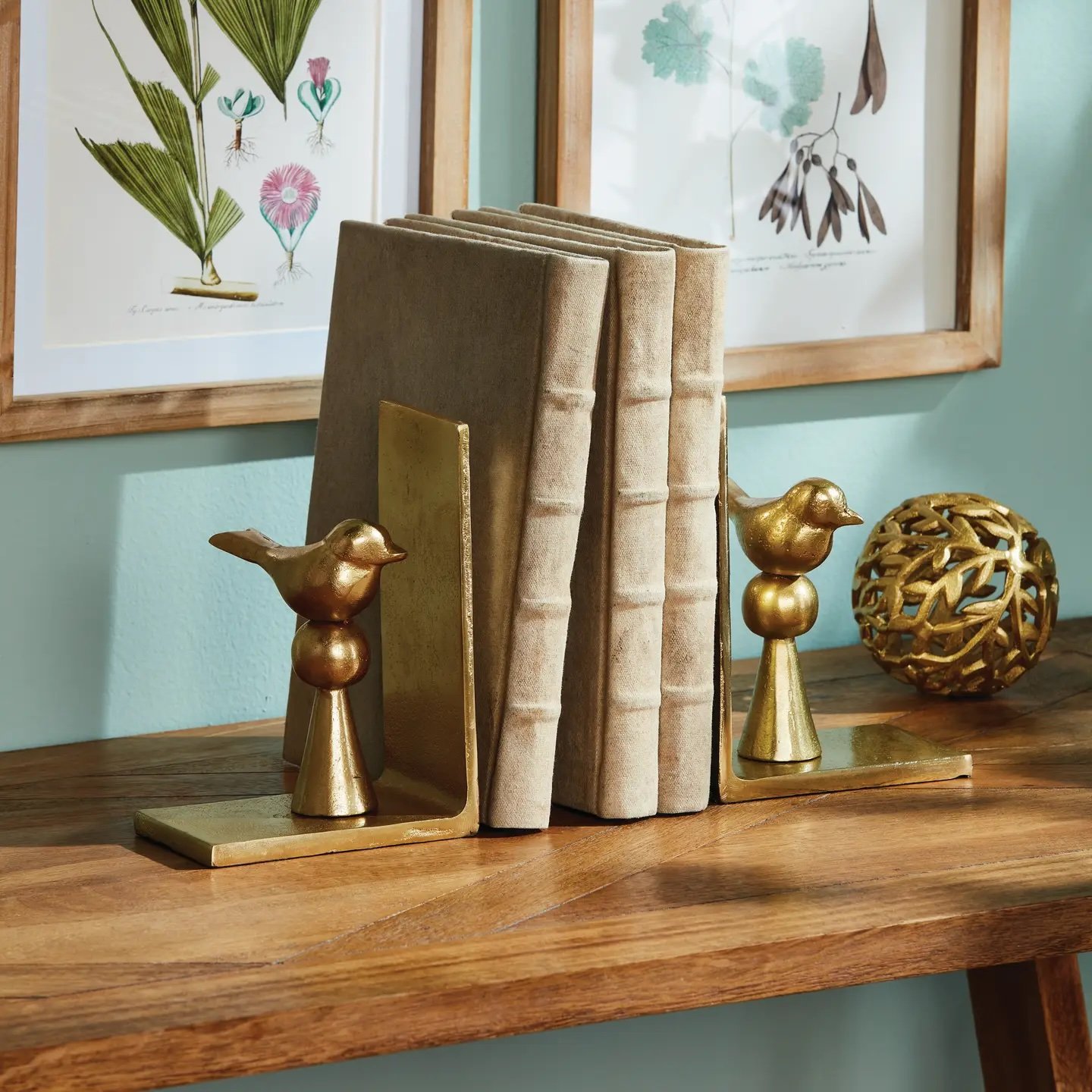 Birdsong Bookends view 2, Gina Lauren Interiors Curations Studio