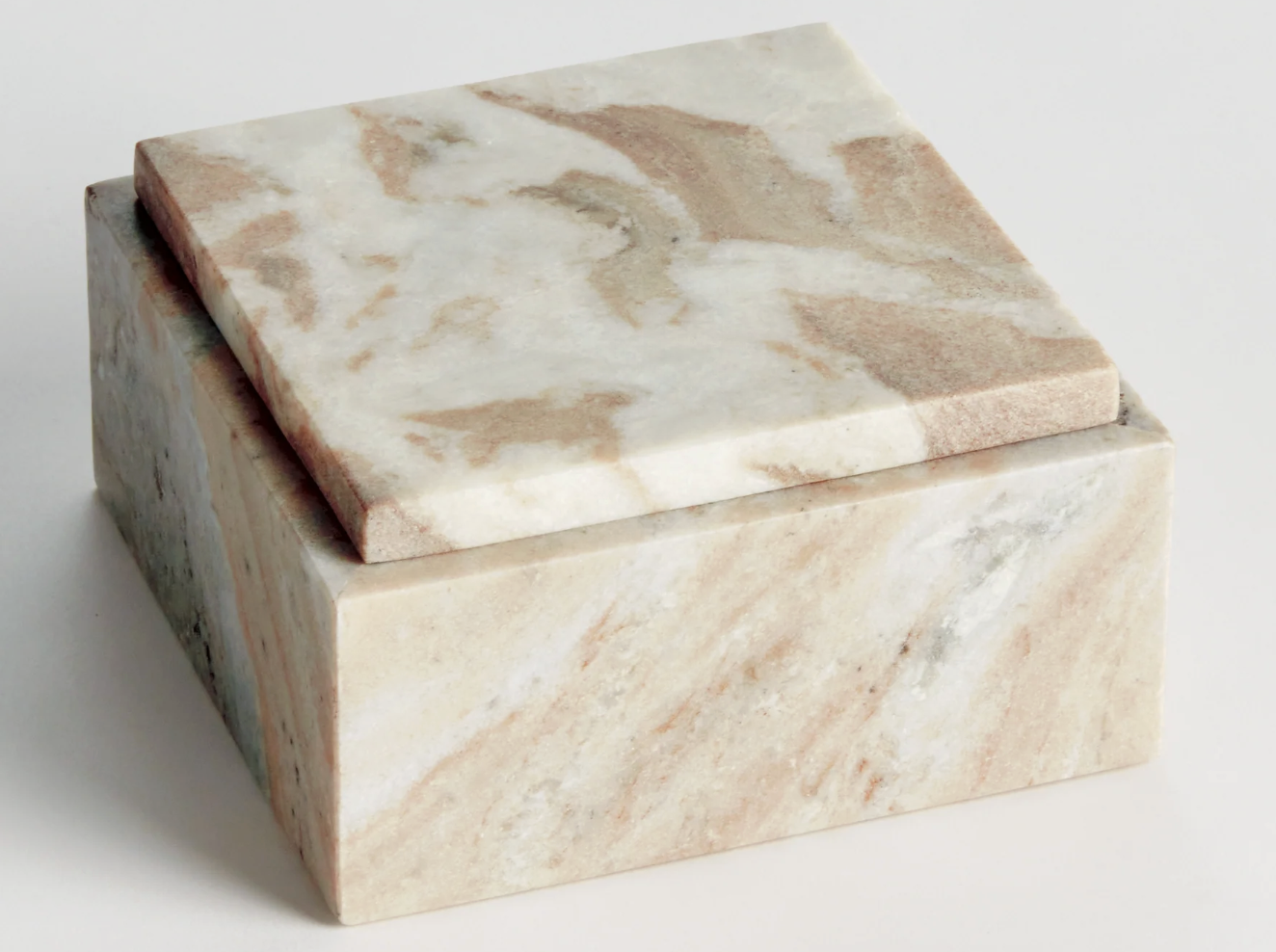 Marble Lidded Box view 4, Gina Lauren Interiors Curations Studio