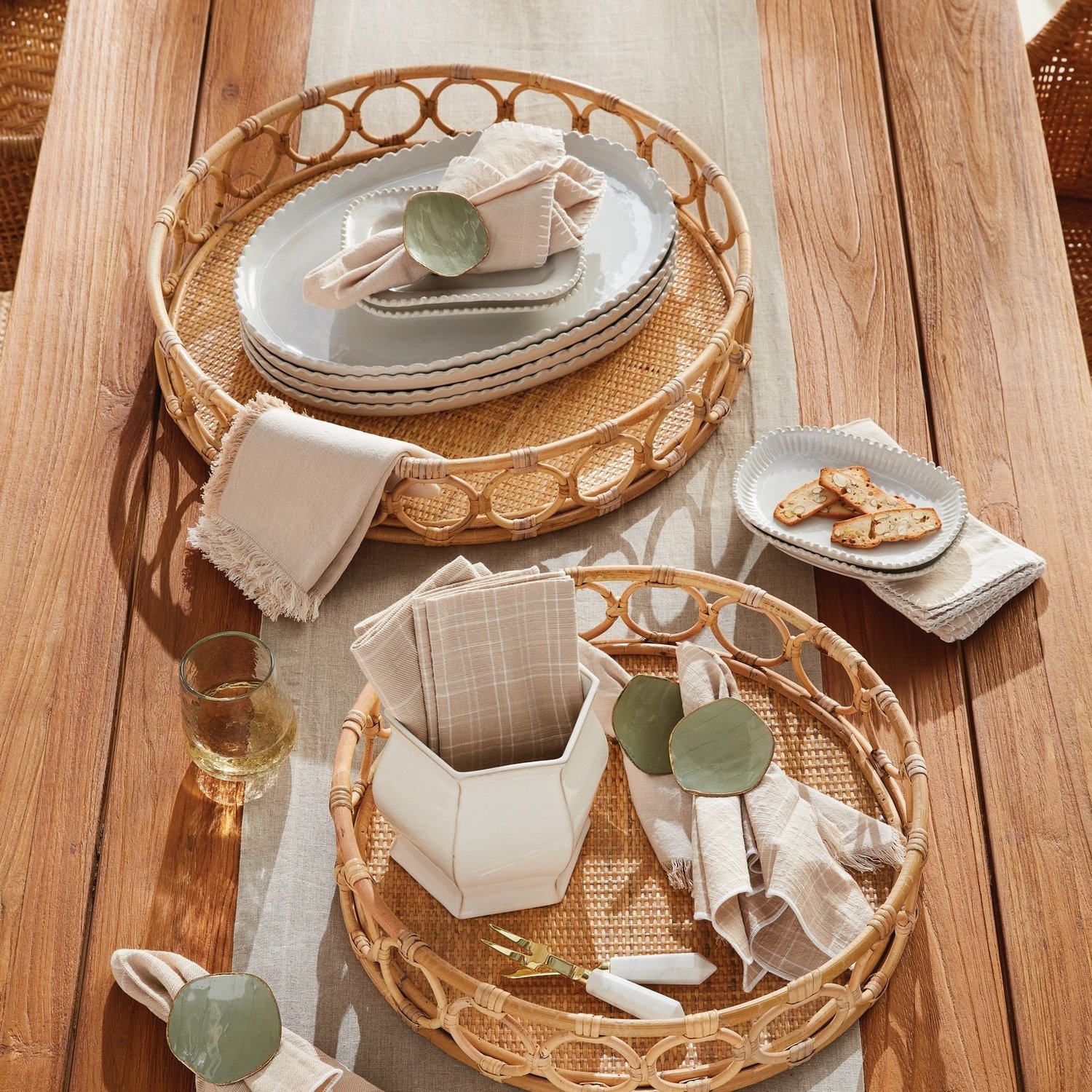 Ninette Round Trays view 2, Gina Lauren Interiors Curations Studio
