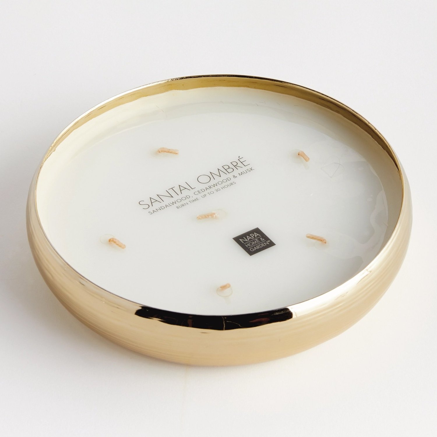 Santal Ombre 6 Wick Candle Tray view 2, Gina Lauren Interiors Curations Studio