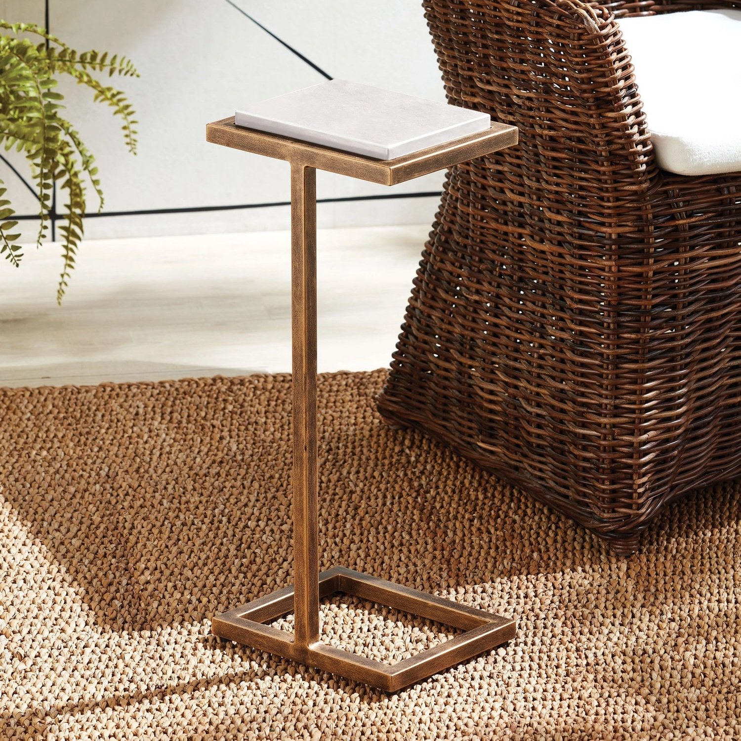 Winston Accent Table White view 2, Gina Lauren Interiors Curations Studio