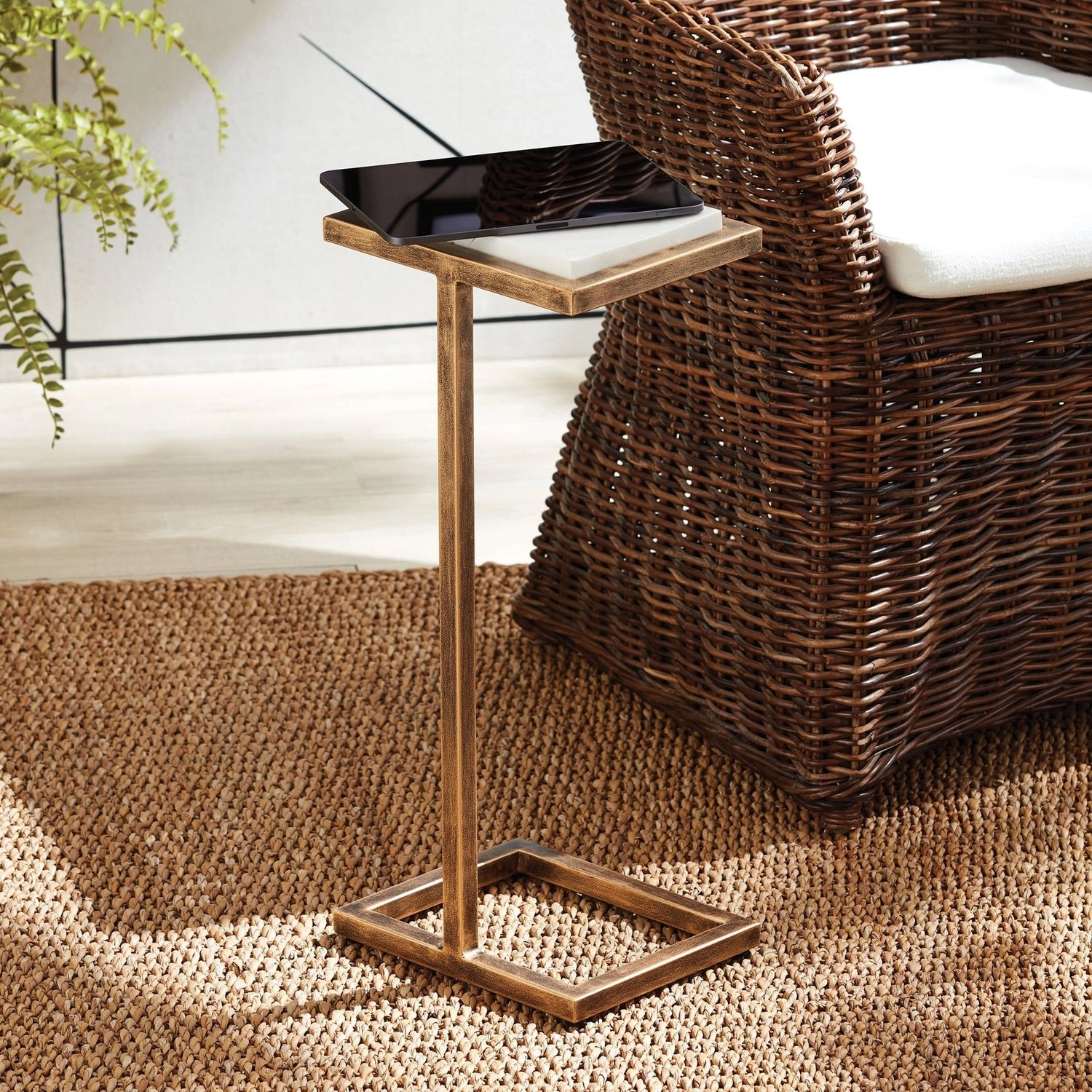 Winston Accent Table White view 3, Gina Lauren Interiors Curations Studio