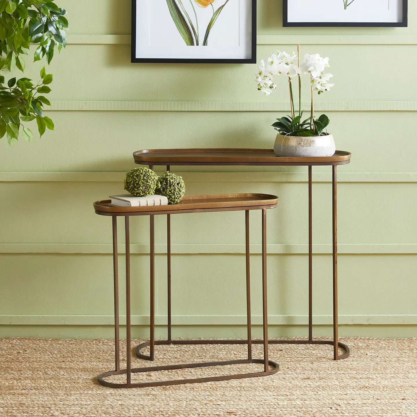 Ziva Console Table (set of 2), curated home decor from Gina Lauren Interiors Curations Studio
