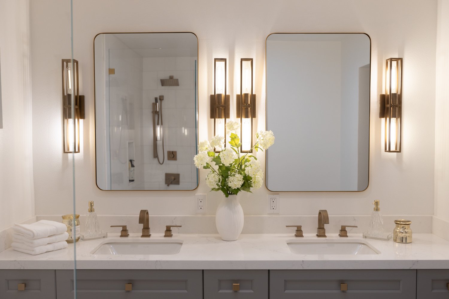 Summer Eve Bath Kitchen & Bath detail 2 by Gina Lauren Interiors, Orange County, CA