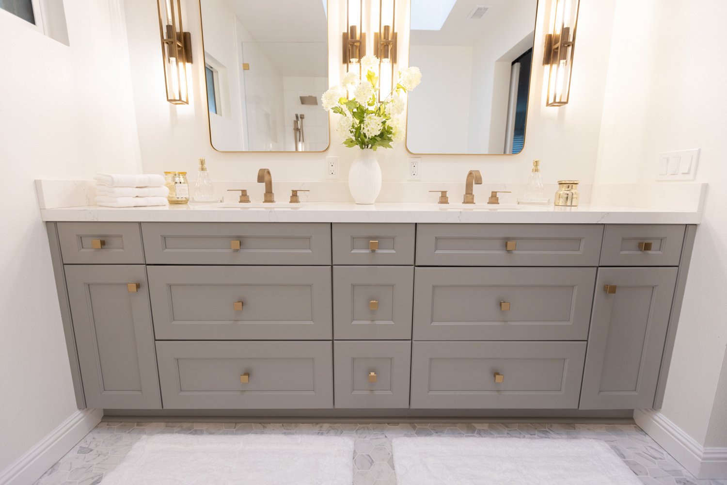 Summer Eve Bath Kitchen & Bath detail 3 by Gina Lauren Interiors, Orange County, CA